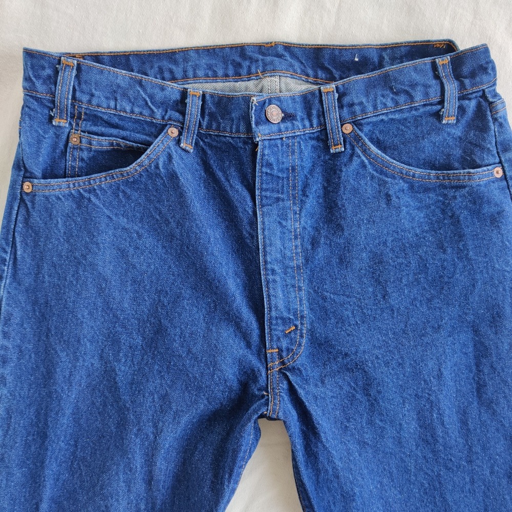 Vtg Levis 515-0693 Orange Tab Blue Jeans USA MADE Denim Pants Men's 35 x 30.5 - Picture 2 of 14